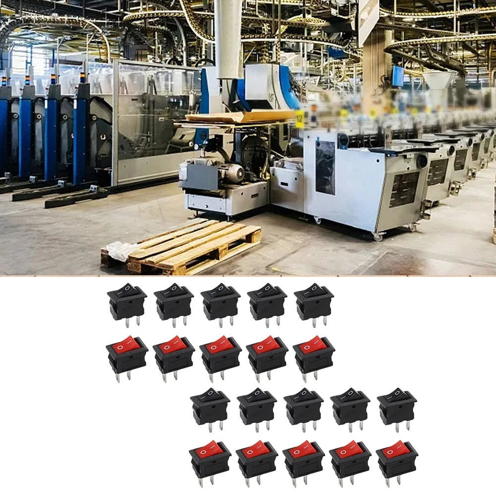 20PCS 2 Pin Rocker Switch ON OFF 125VAC 6A 250VAC for Electrical Projects