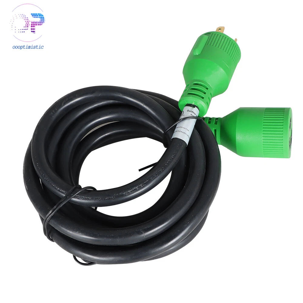 10 FT 30 Amp Generator Extension Cord NEMA L5-30P to L5-30R 3750W