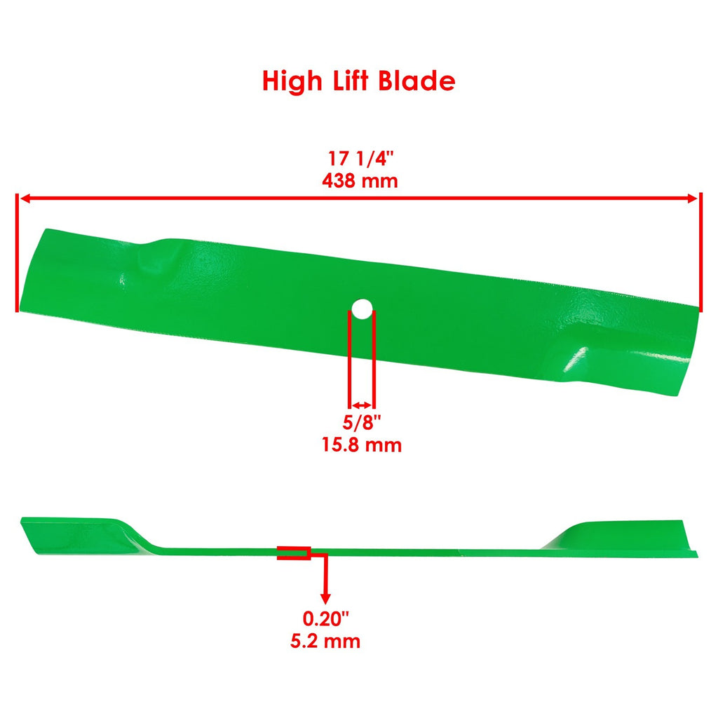 Deck Spindles Replacement with 17 Inch Blades and Bolts for Dixie Chopper Zee 2 (2009–2015)