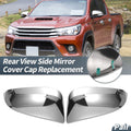 Rearview Mirror Cover Cap Chrome Plated for Toyota Hilux (2015–2020)
