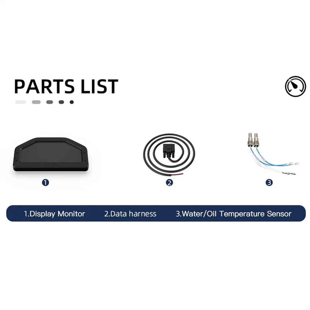 DO925 Racing Dashboard Sensor KIT Digital Display LCD Screen Gauge Meter 9000RPM