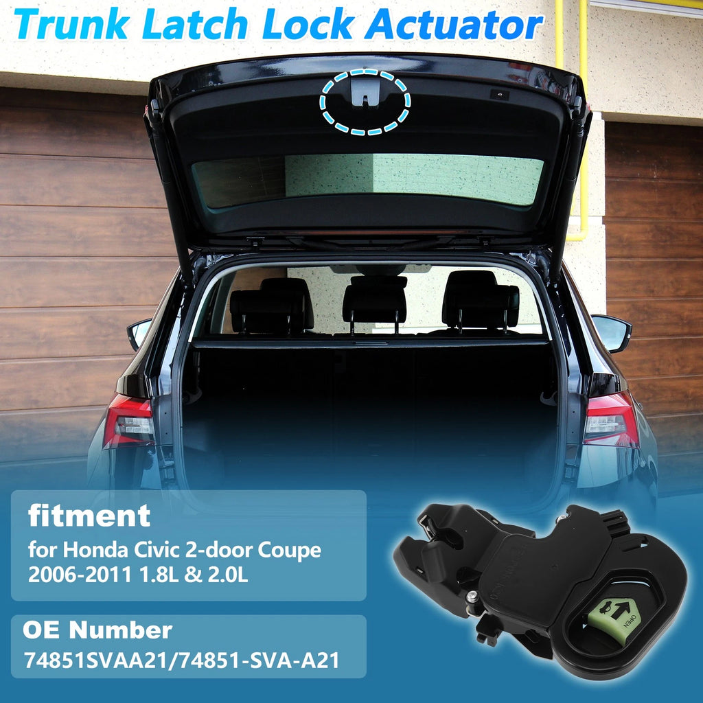 Tailgate Latch Lock Actuator for Honda Civic 2-Door Coupe (2006–2011)