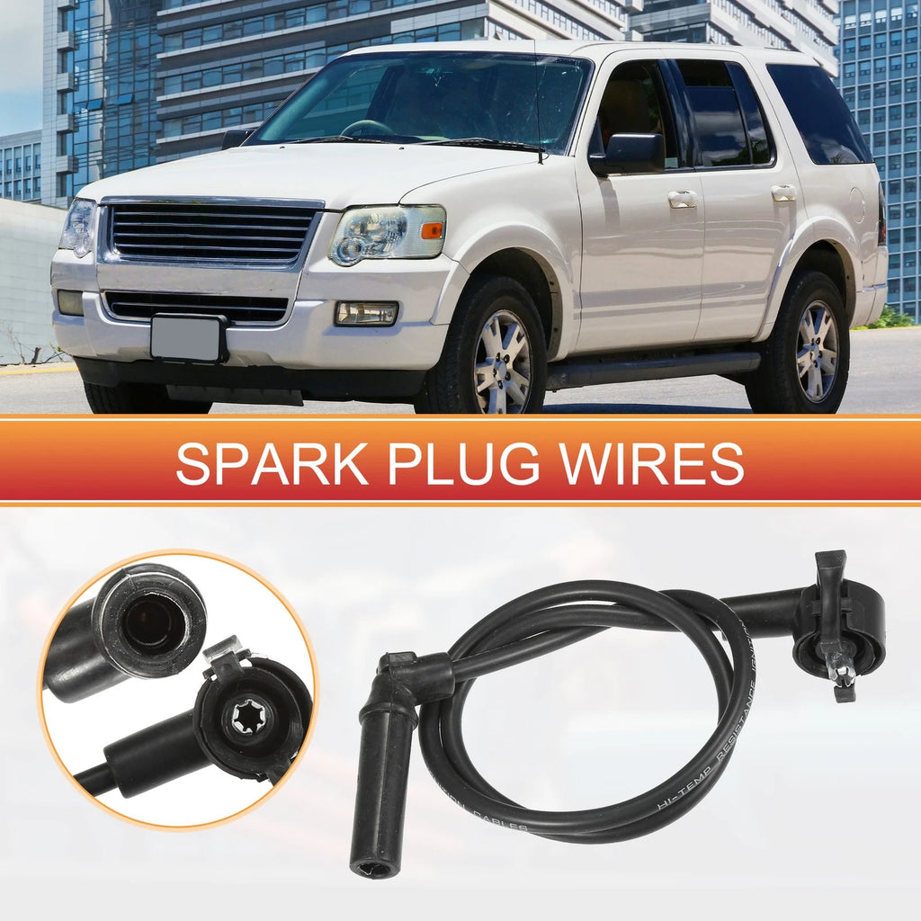8 Pcs Spark Plug Wire Ignition Coil Cable for Ford Explorer, Mercury 5.0L
