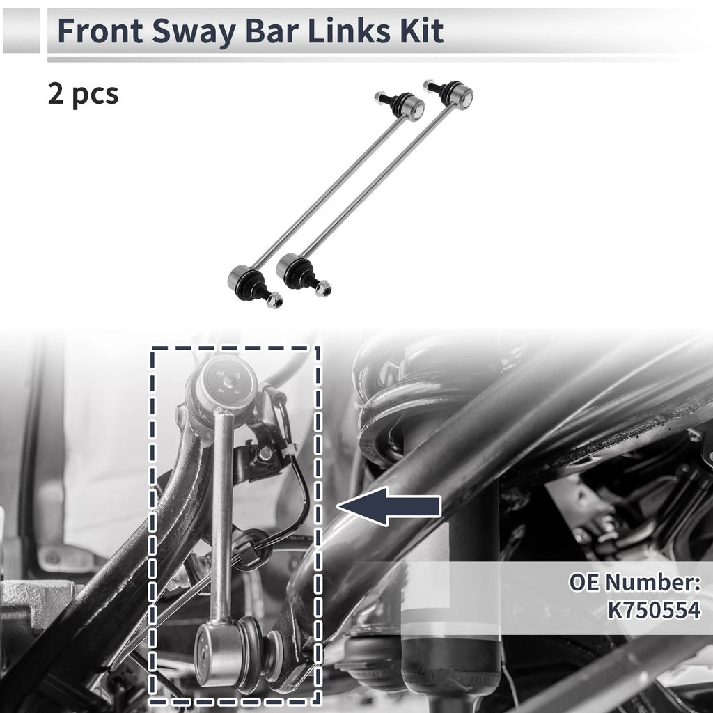 Front Stabilizer Bar Links No Bushing for Mazda 3 (2010–2013) 2 Pcs