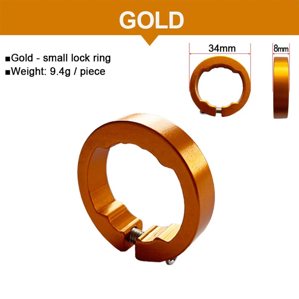 2X Aluminum Alloy Bike Grips Handlebar Lock Ring