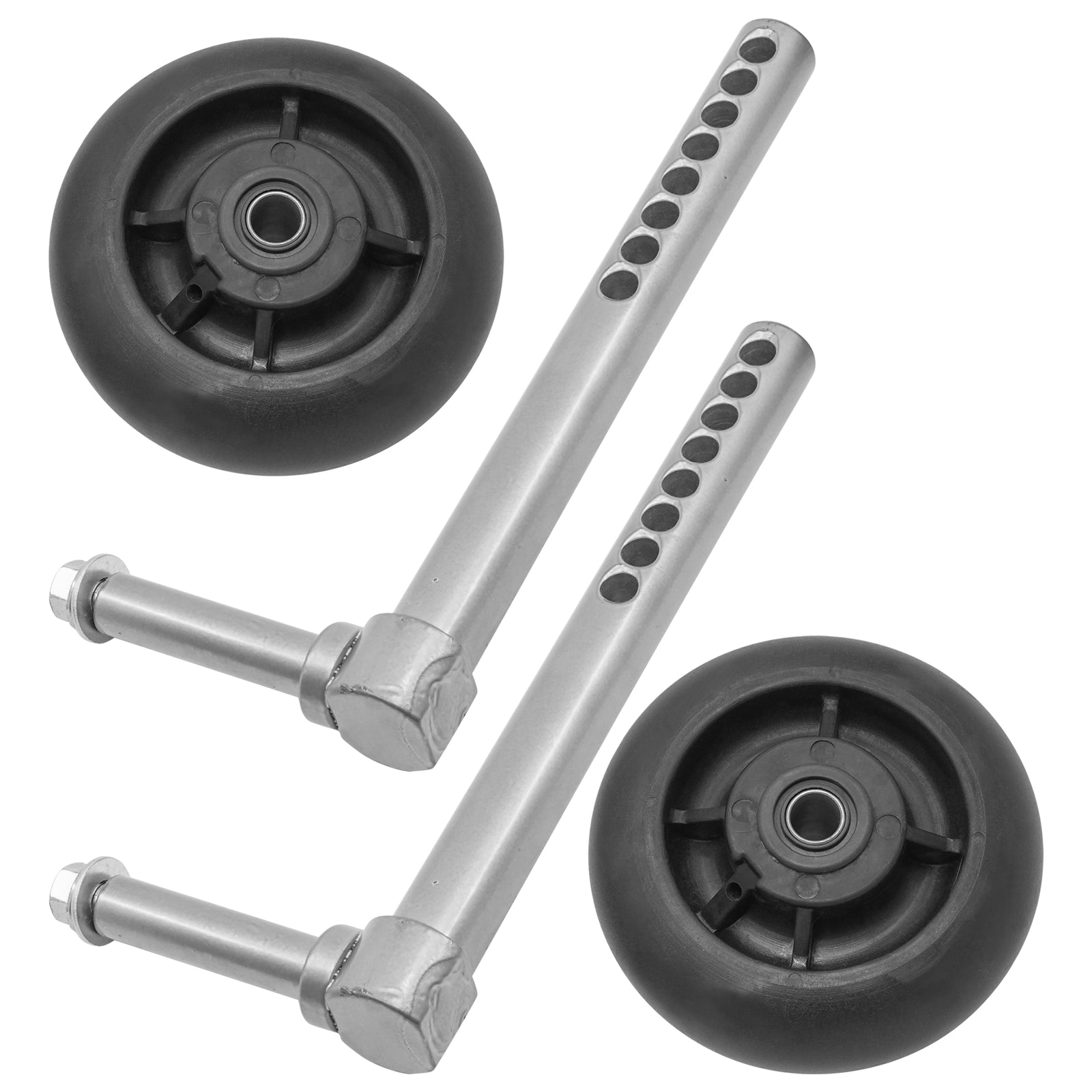 Mower Deck Gauge Wheels and Arms Replacement for John Deere 2025R 2027R 2032R