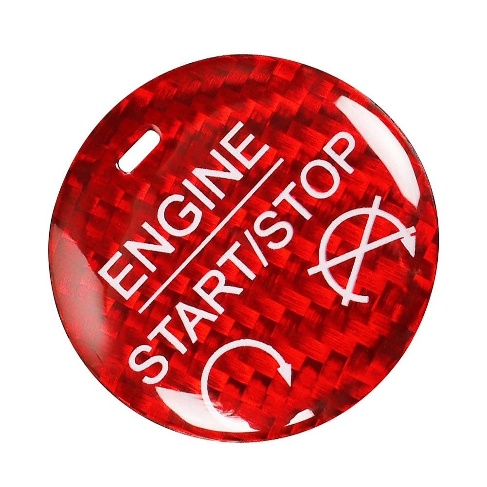 1 Pcs Red Engine Start Stop Button Cover Trim for Ford Mustang (2015–2022)