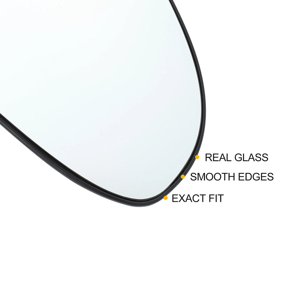 Left Side White Mirror Glass w/ Back for Citroen C1 (2014–2022)