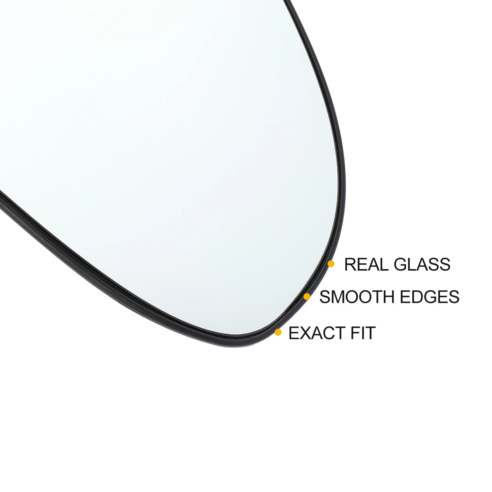 Left Side White Mirror Glass w/ Back for Citroen C1 (2014–2022)