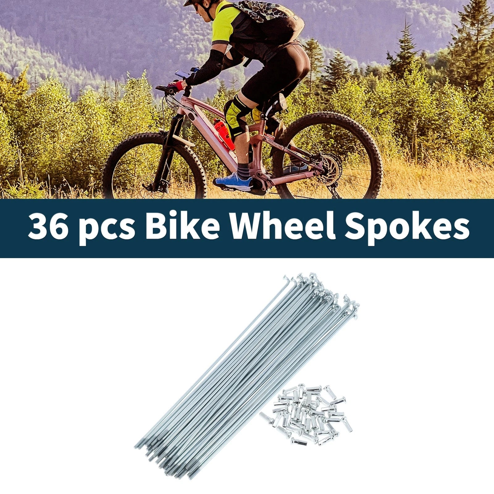 Bicycle Spokes Nipple Set 45 Steel Galvanized 181mm Length Universal (201)