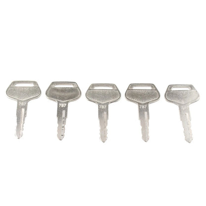 5 Piece Ignition Keys 787 TR261434 For Komatsu Excavator Dozer Loader