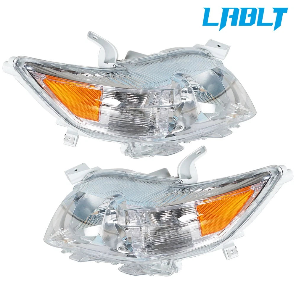 2X Halogen Chrome Headlight Assembly for Toyota Camry (2010–2011)