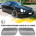 2X Clear LED Bumper Side Marker Lights for Mercedes Benz W210 E-Class (1996–2002)