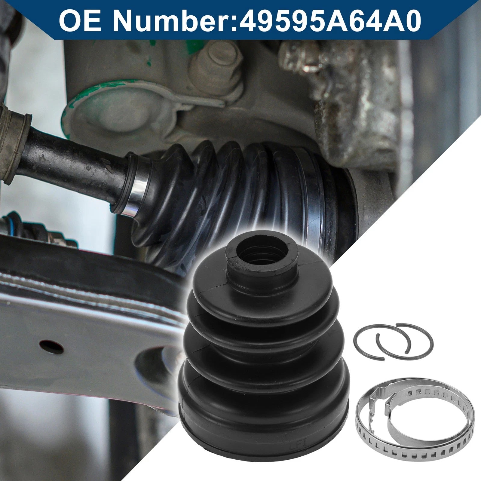 Inner CV Joint Boot Kit Replacement with Clamps for Hyundai i30 (2012–2015)