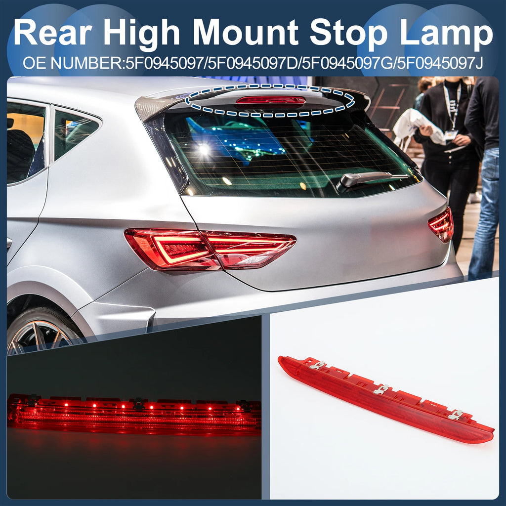 LED Third Brake Light for Seat Leon III (5F) (2013–2017) Red Housing