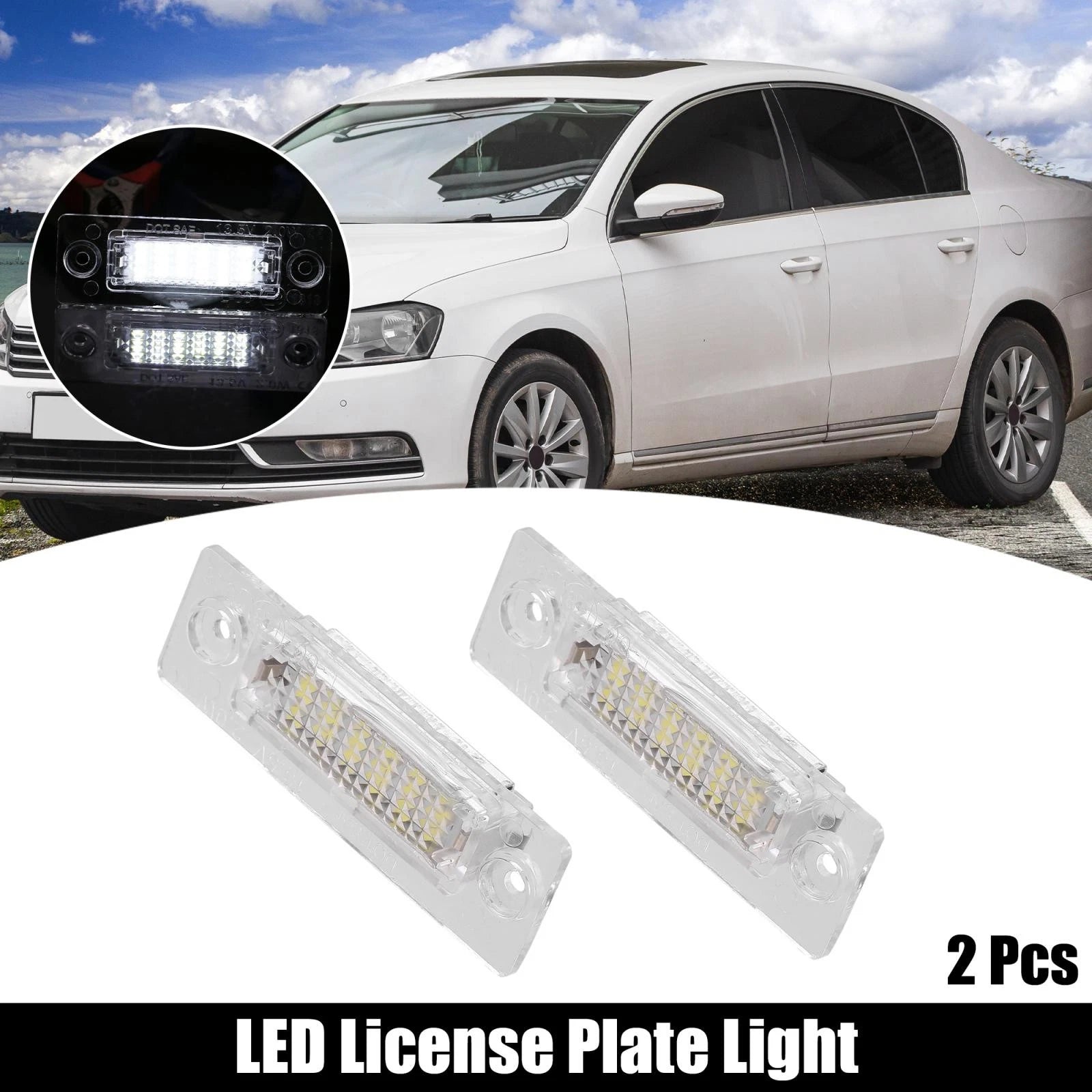 LED License Plate Light Set Replacement for Volkswagen Passat Jetta Golf (2)