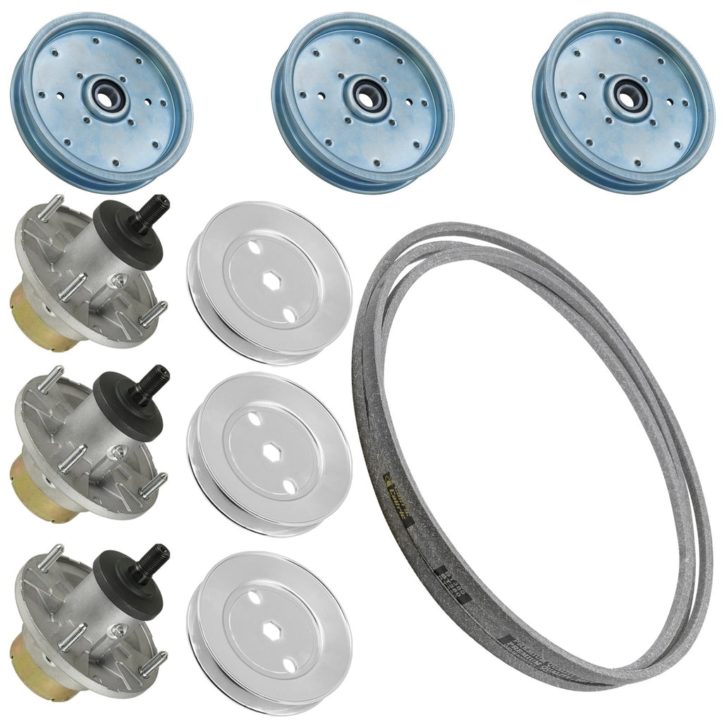 Deck Spindle with Pulley Belt Replacement for John Deere Z355R (2007–2019)