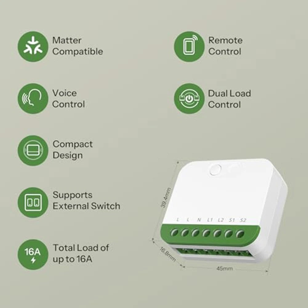WiFi Smart Switch for MINI (2010–2023) - Dual Channel 2.4GHz 16A 2200W