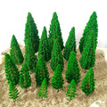 18Pcs Mixed Model Tree Scenery Parts for Railroads & Train Diorama
