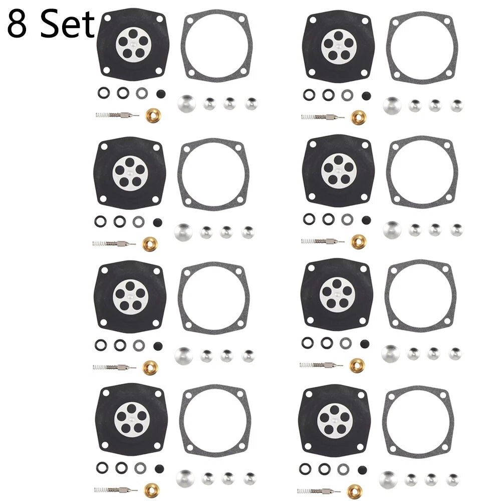 Set of 8 Carburetor Carb Kits for Tecumseh Lawn Mowers (630978, 630932)
