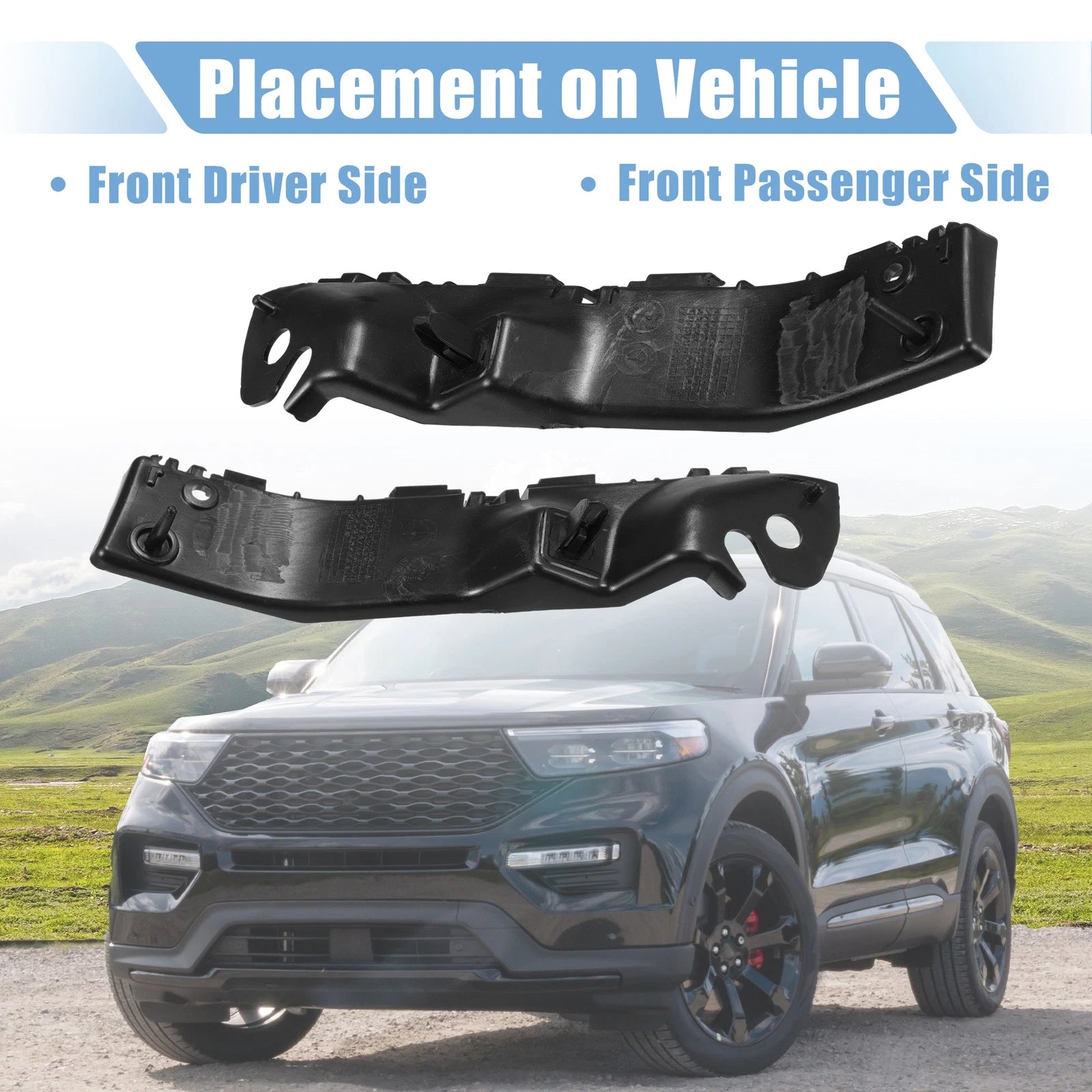 1 Pair Front Bumper Mounting Support Bracket No.BB5Z17E814B for Ford Explorer (2011–2019)