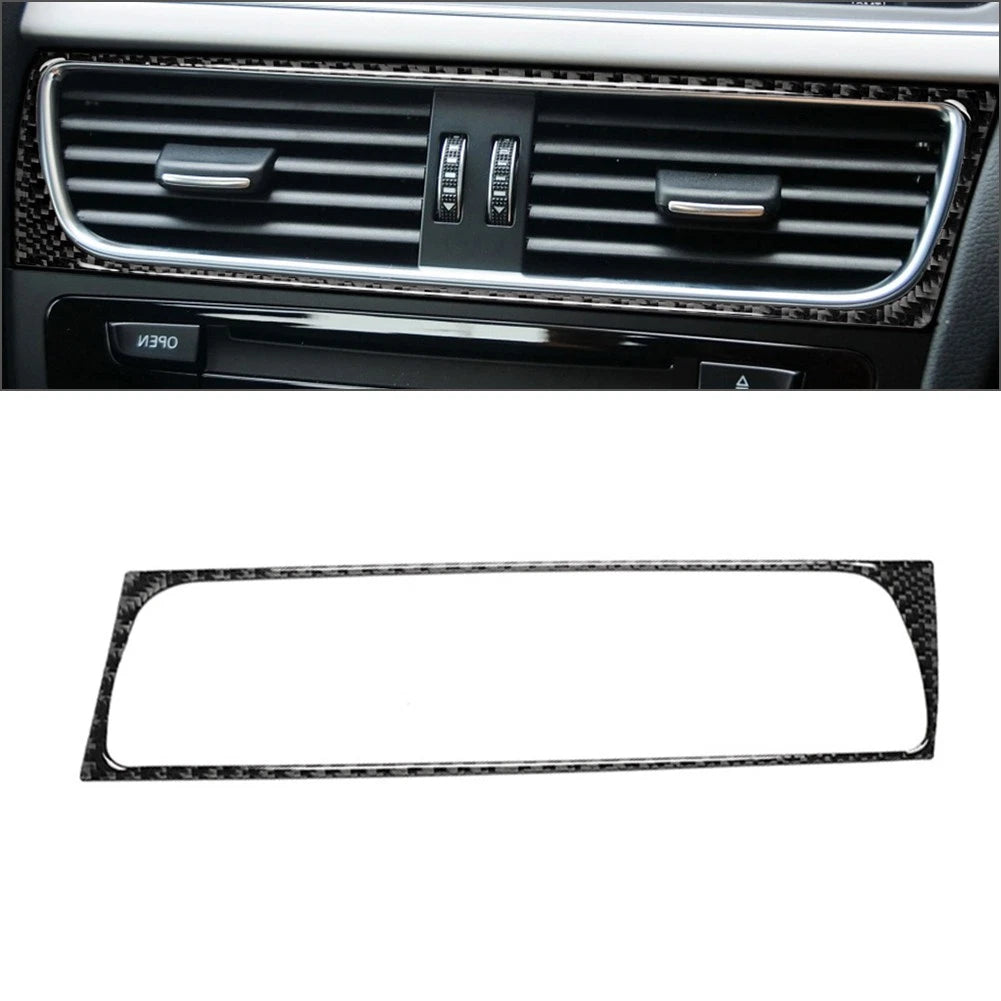 Carbon Fiber Console Air Vent Outlet Cover Trim For Audi A4 B8 2009-2016 A5 Q5