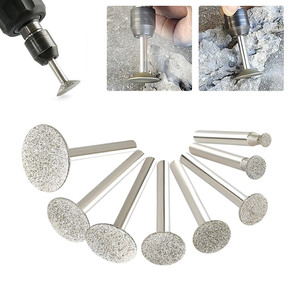 Grinding Bit Set of 10 with 6mm Shank - 6/8/10/14/16/18/20/22/25/30mm