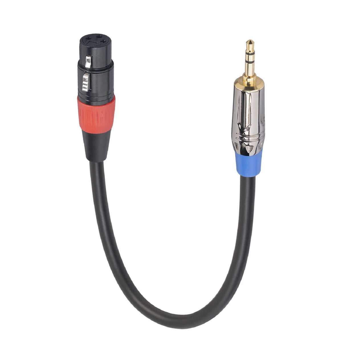 3.5mm TRS Male to 3Pin XLR Female Cable for Live Streaming (0.3m)