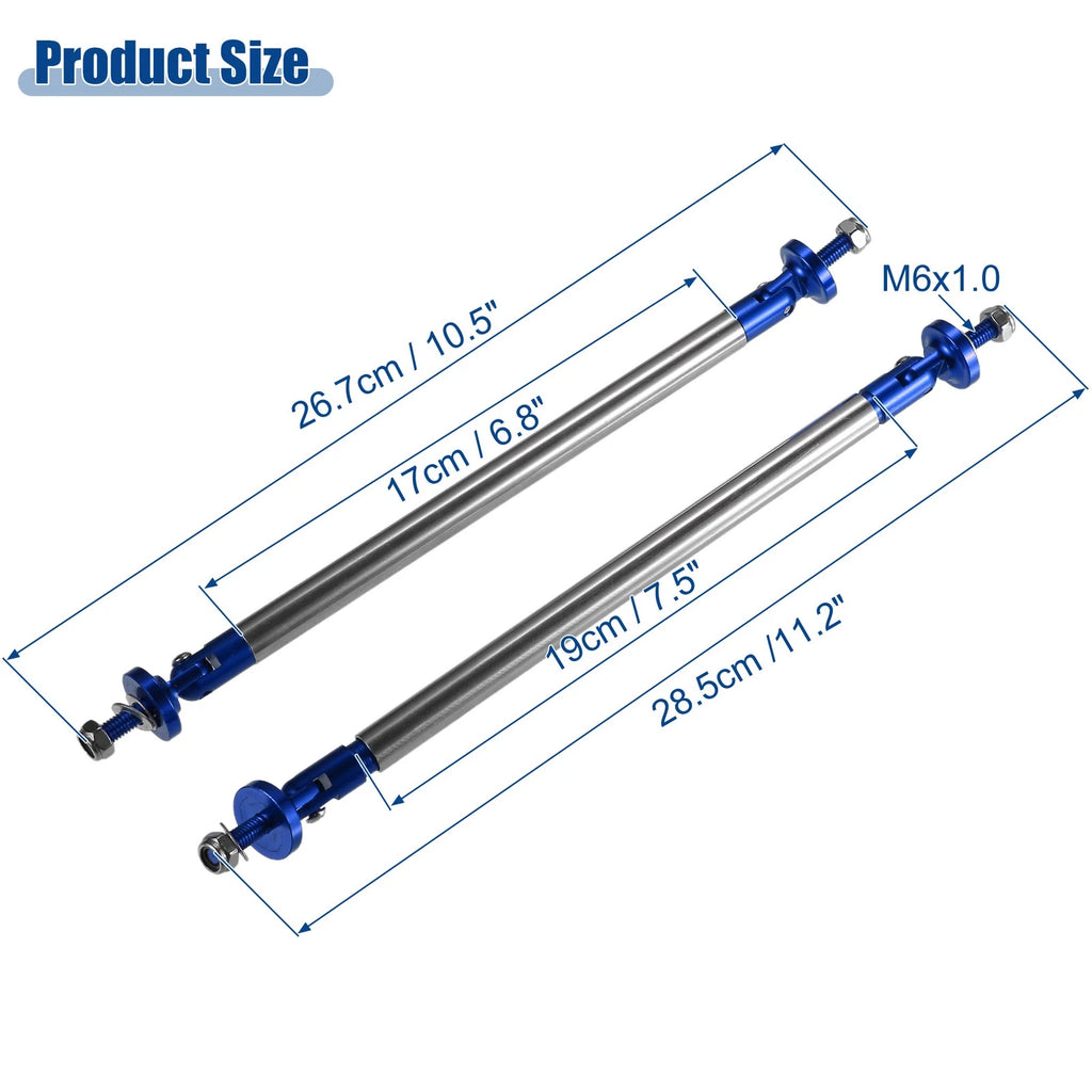 1 Pair Front Bumper Lip Splitter Diffuser Strut Rod for Car (170mm, Blue)