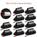10Pc LED License Plate Light for Boat Accessories (12V–24V)