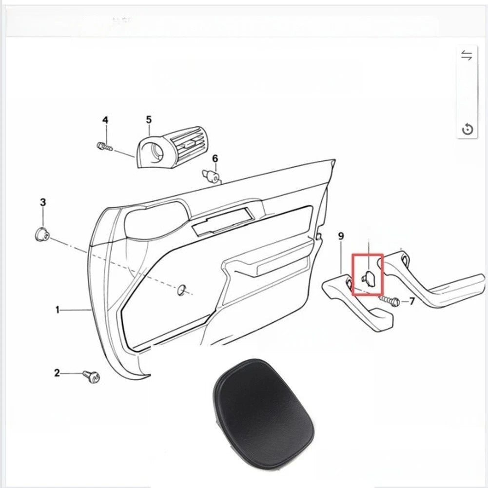 Interior Door Pull Handle Cap for BMW E30 Z3 Series (OEM 5141903734)