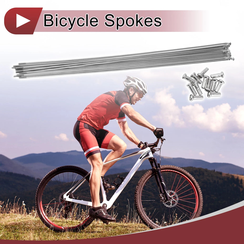 14G Bicycle Spokes 301mm 304 Stainless Steel Replacement Set for Universal (—)