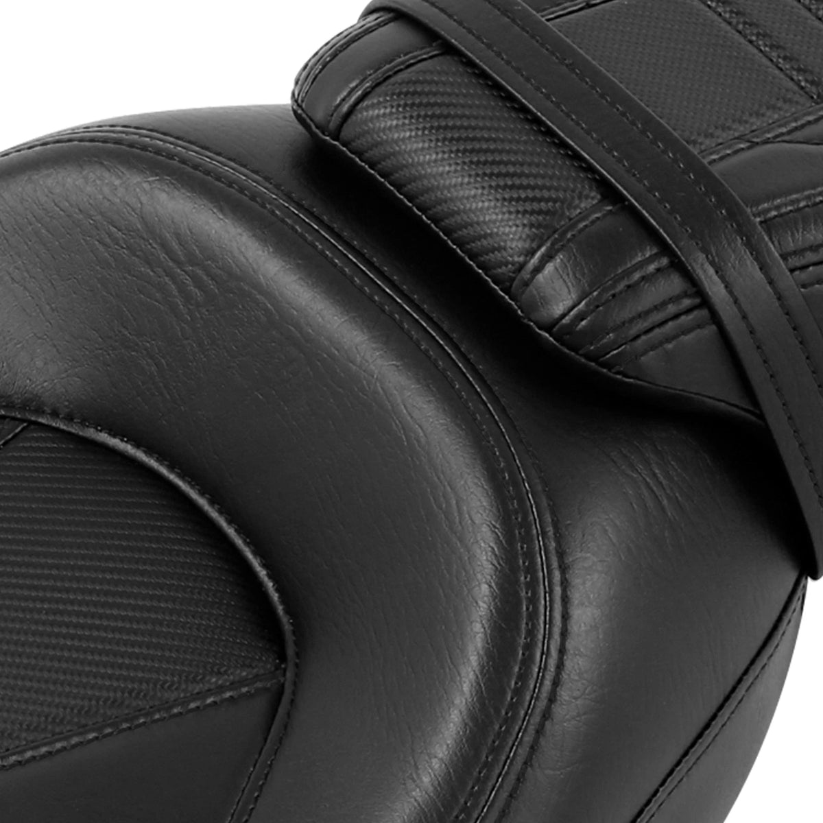 Black Gel Driver Passenger Seat for Harley Touring Ultra Limited (2009–2023)
