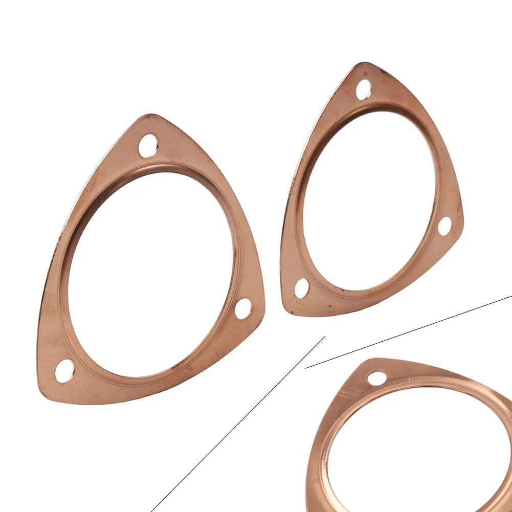 2X Copper Header Pipe Collector Flange Gaskets for Chevy SBC BBC (302–305)