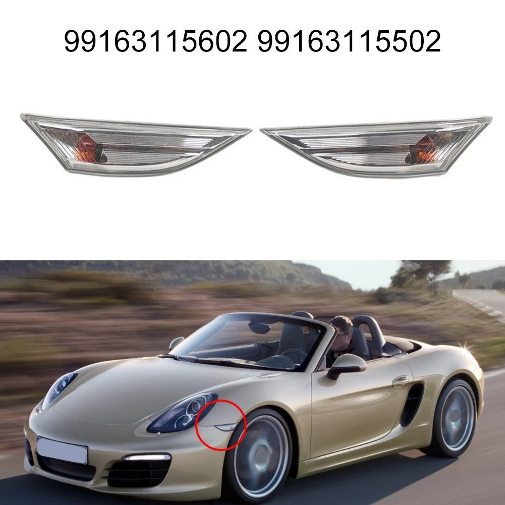 White LED Front Turn Signal Lights for Porsche 991 982 718 (All Variants)