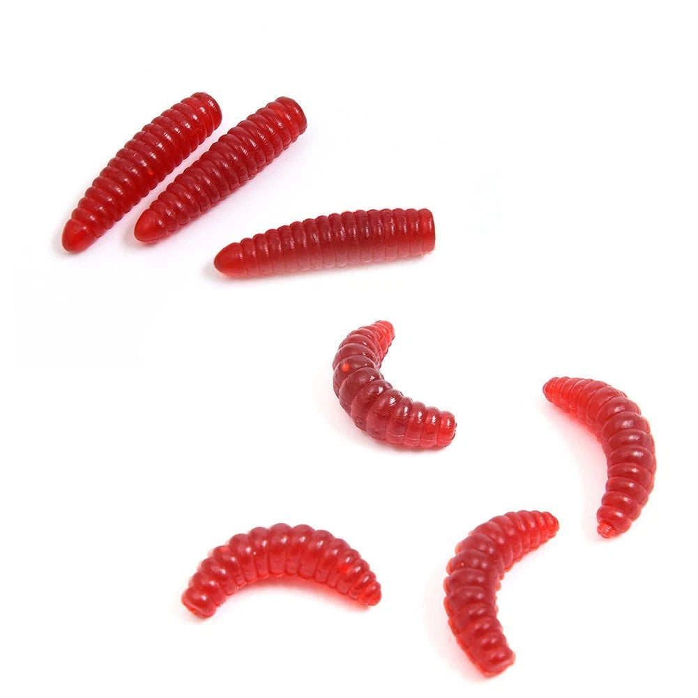 60pcs Rubber Worm Bait Fishing Lures for Effective Catch