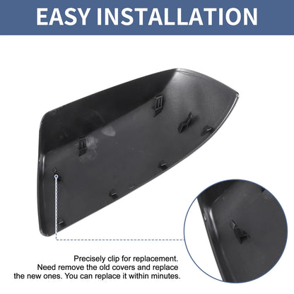 Mirror Cover Cap Set for Toyota Tundra Sequoia (2007–2021) Silver Tone