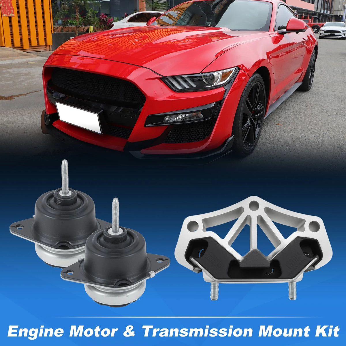 3PCS Engine Motor Trans Mount Set for Ford Mustang (2011–2017) 3.7L/5.0L