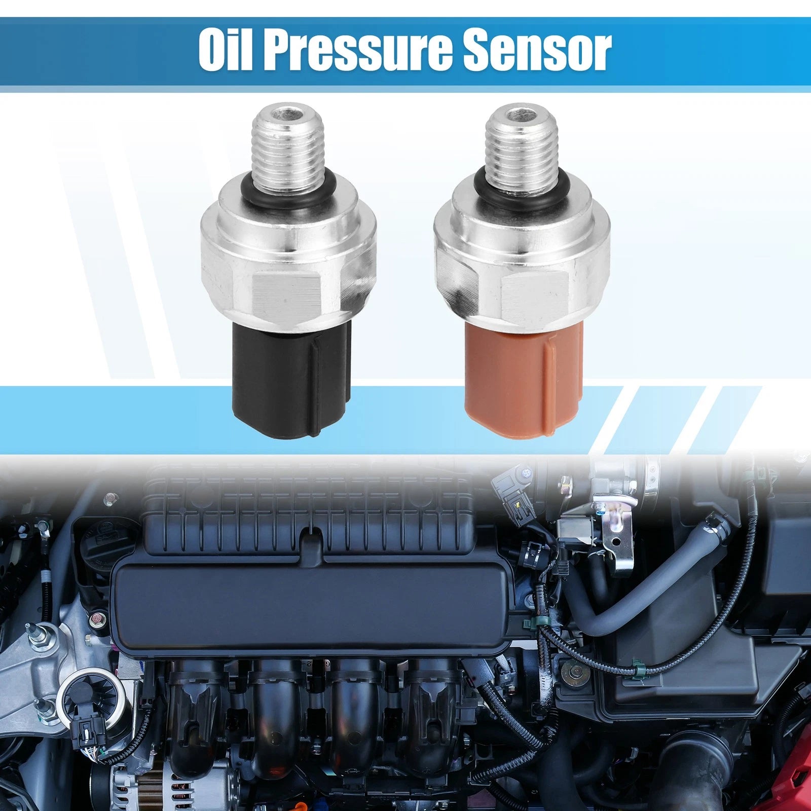 2PCS Engine Oil Pressure Sensor Switch Replacement for Honda (1999–2020)