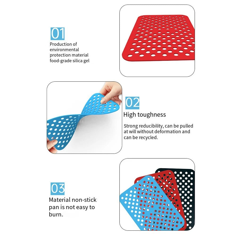Nonstick Air Fryer Mat for Easy Cleanup