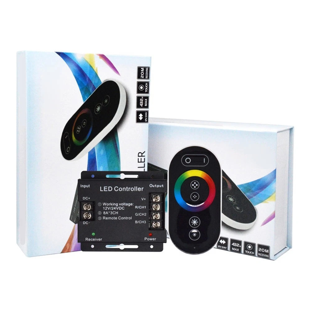 Flexible RGB Controller for LED Strips with Touch Remote Functionality