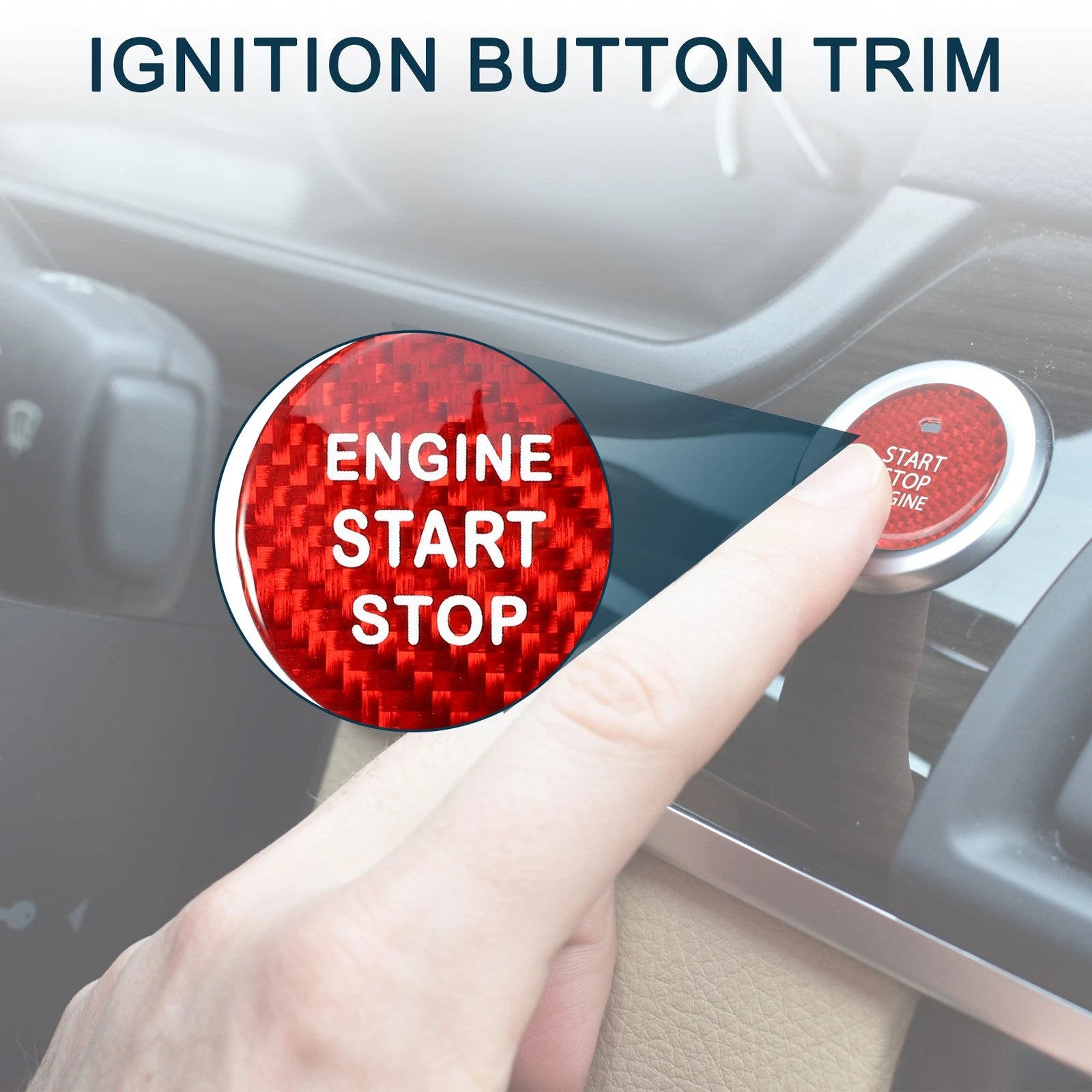 Engine Start Stop Button Cover for Subaru BRZ (2013–2021) - Red
