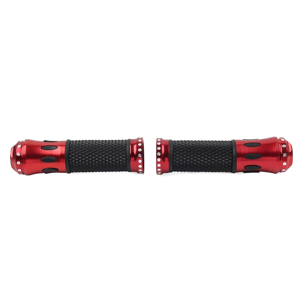 7/8" Handlebar Grips for Honda Yamaha Suzuki (Red)