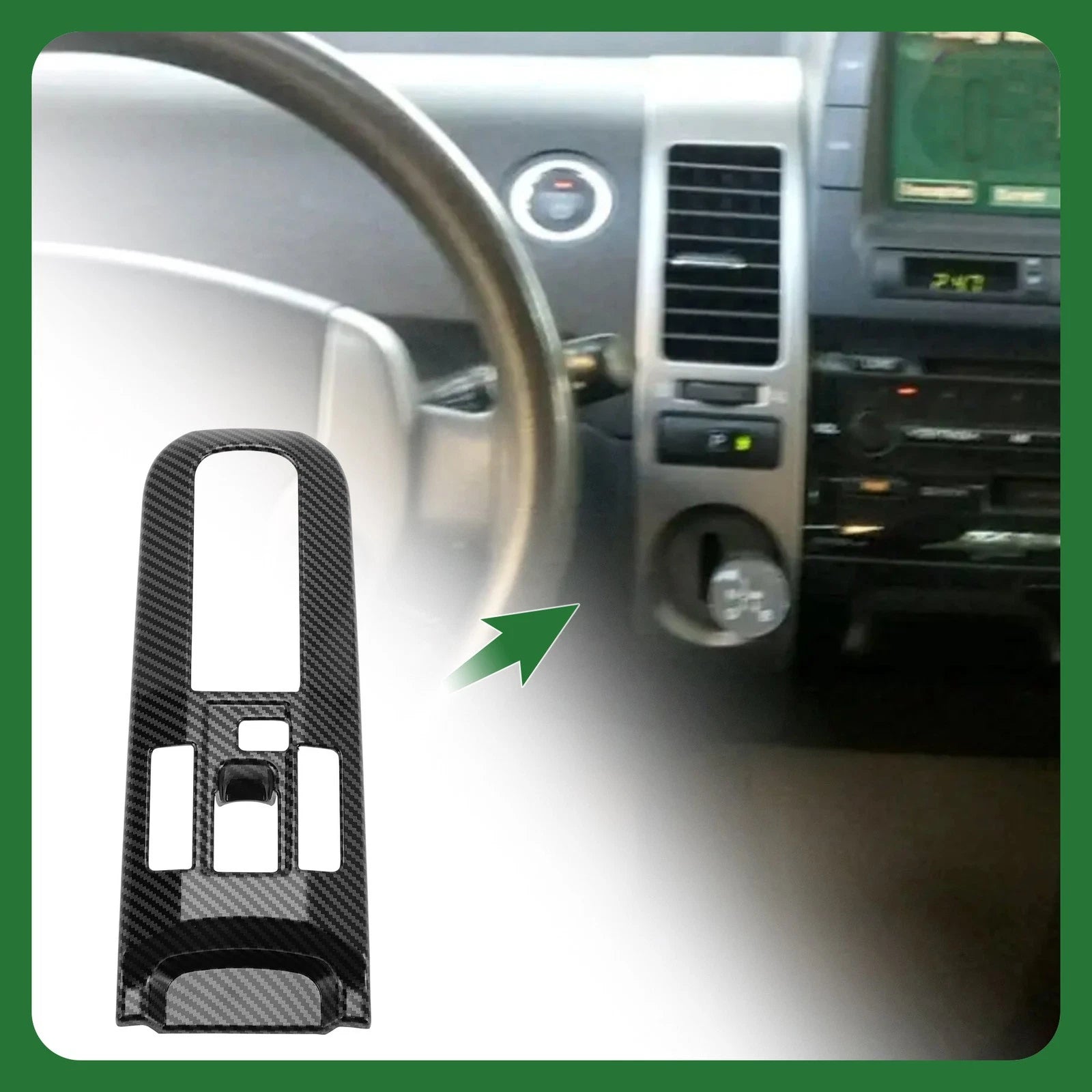 Central Control Gear Shift Panel Trim Cover for Toyota Prius (2016–2022)