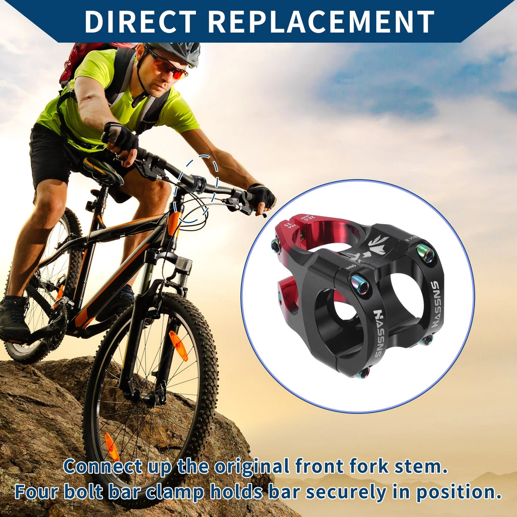 Bike Stem Short Handlebar Adjustable Stem for Bike 35mm Stem Length