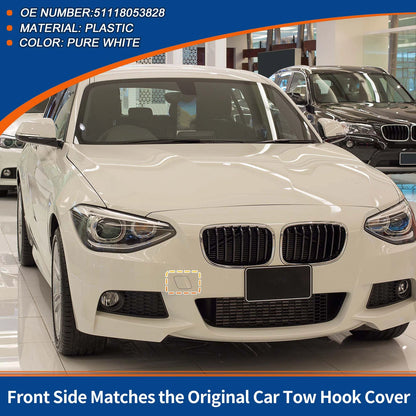 Front Bumper Tow Hook Cover for BMW 114i (2012–2014) No. 51118053828 Pure White