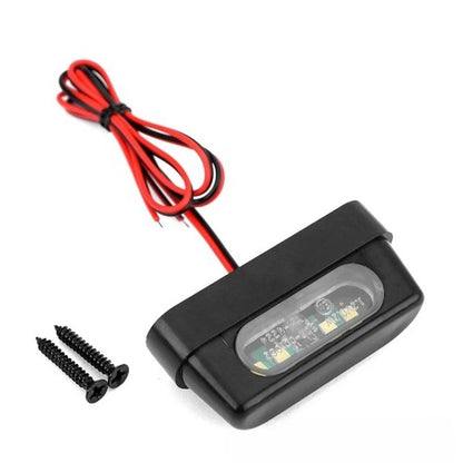 12V LED License Plate Light for Motorcycle (Retrofit, Black White)