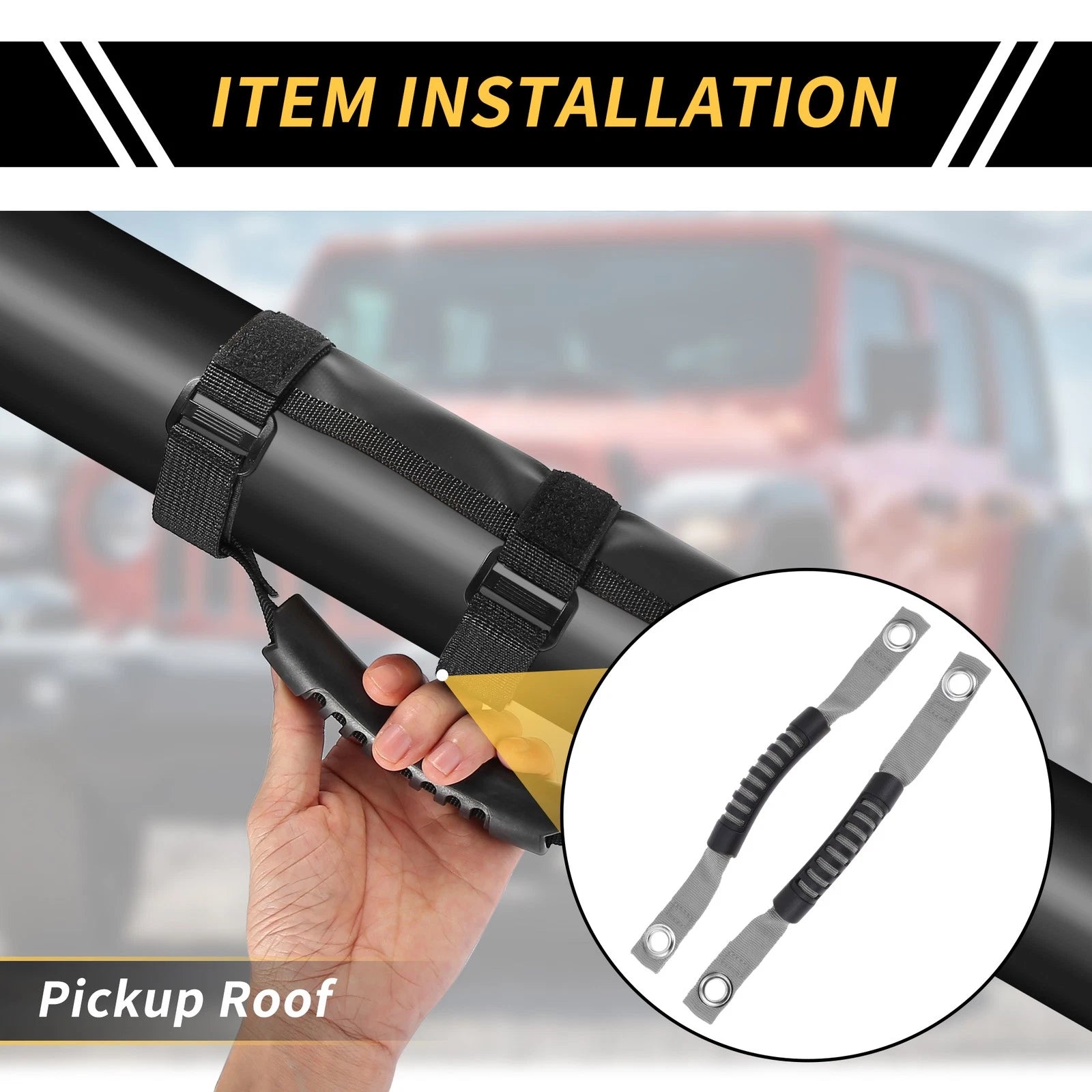Roll Bar Grab Handles Replacement for Jeep Wrangler (2018–2024)