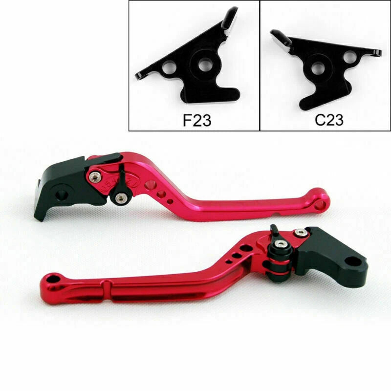 Long Brake Clutch Levers for Aprilia Shiver/GT (2007–2014), Dorsoduro 750 (2008–2014), Red T9