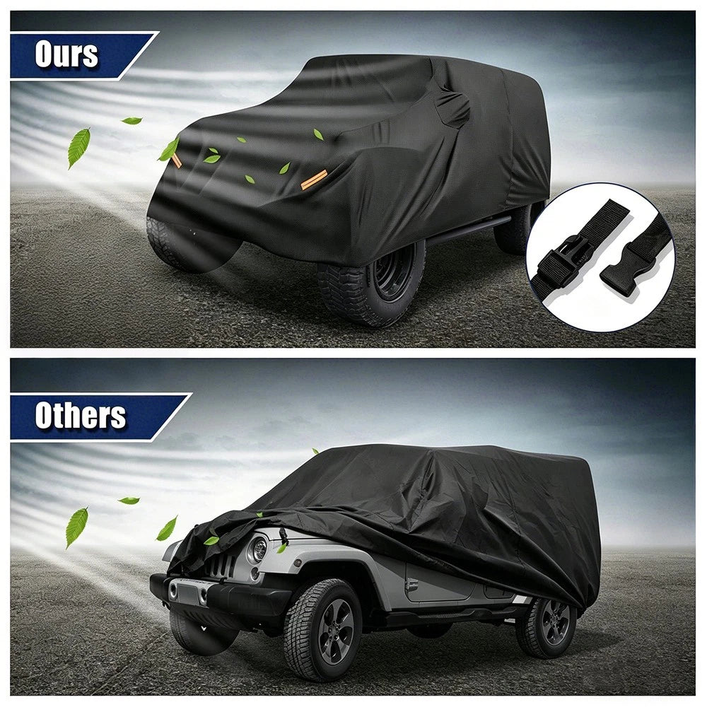 Custom Car Cover for Jeep Wrangler JK JL (2007–2023) Waterproof All Weather